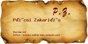 Pócsi Zakariás névjegykártya
